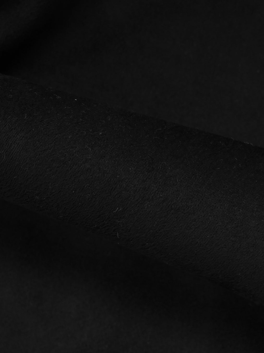 Pitch Black Polyester/Lycra Suede Scuba Knit 58W
