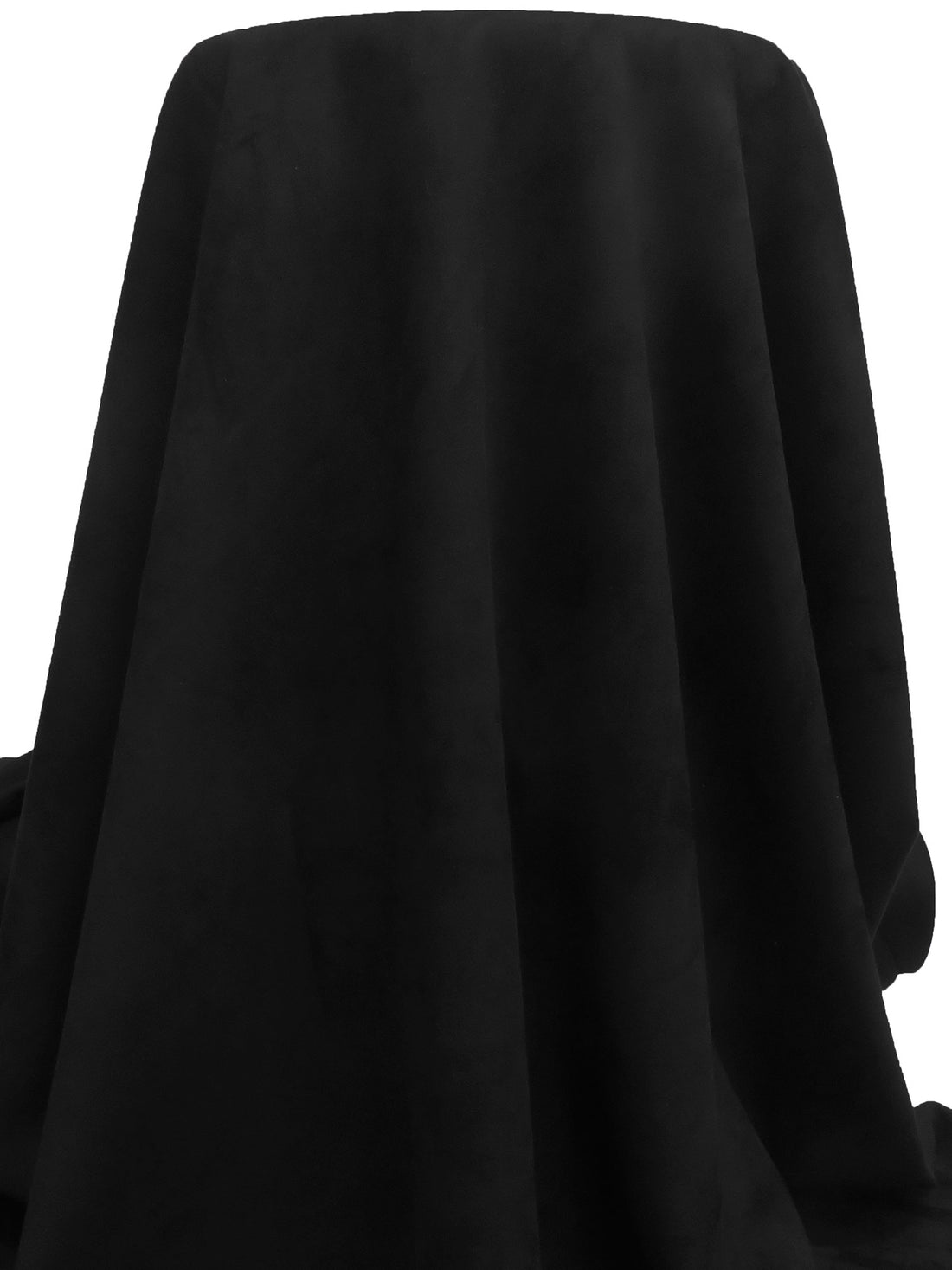 Pitch Black Polyester/Lycra Suede Scuba Knit 58W