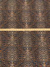 Raw Sienna/Apricot/Black 100% Rayon Animal Print Poplin 56W