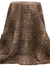 Raw Sienna/Apricot/Black 100% Rayon Animal Print Poplin 56W