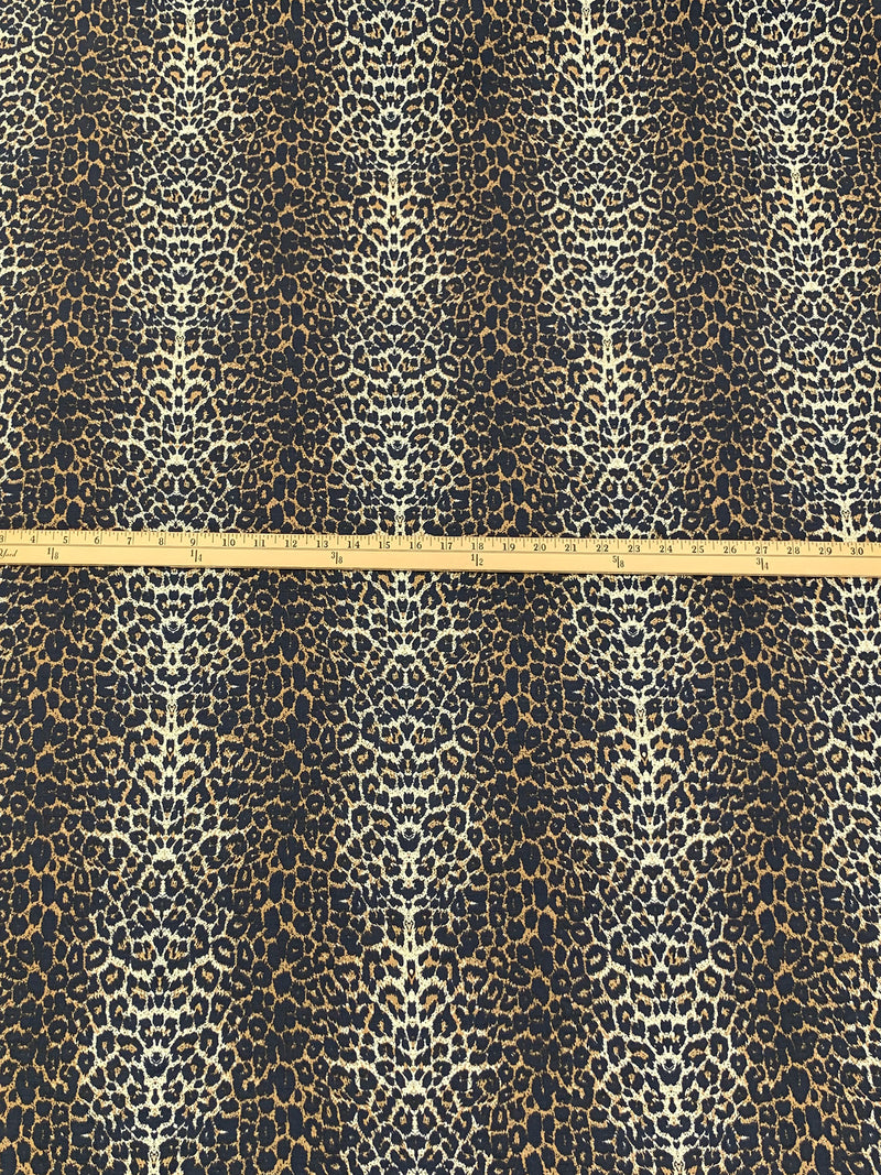 Dark Tan/Cream/Black 100% Rayon Animal Print Poplin 60W