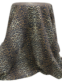 Dark Tan/Cream/Black 100% Rayon Animal Print Poplin 60W