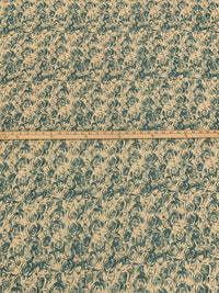 Pale Oak/Slate Gray 100% Rayon Floral Print Georgette 50W