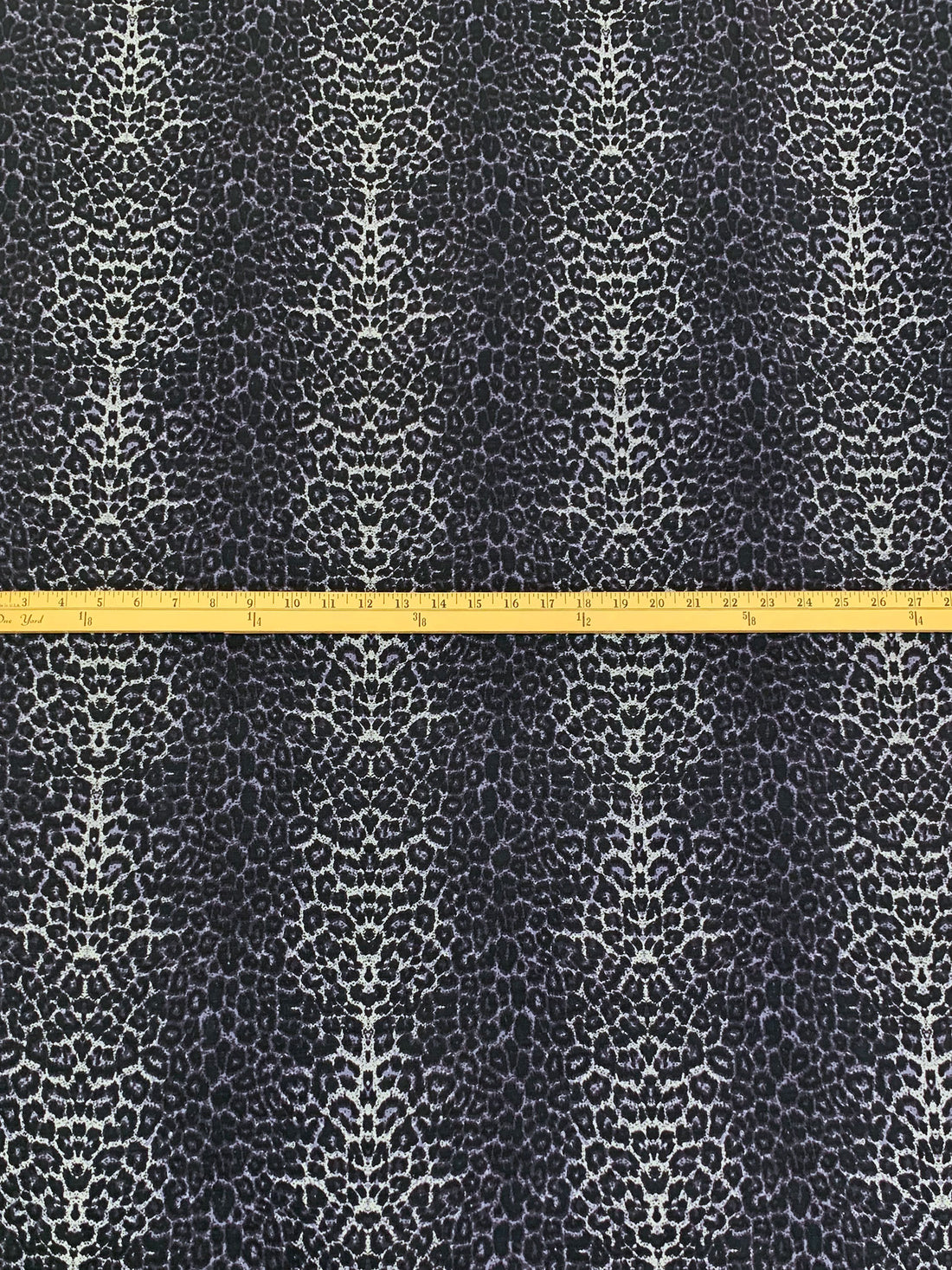 Soft Silver/Slate Blue/Black 100% Rayon Animal Print Poplin 56W