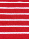 Crimson Red/White Cotton/Polyester Horizontal Stripe Interlock Knit 62W