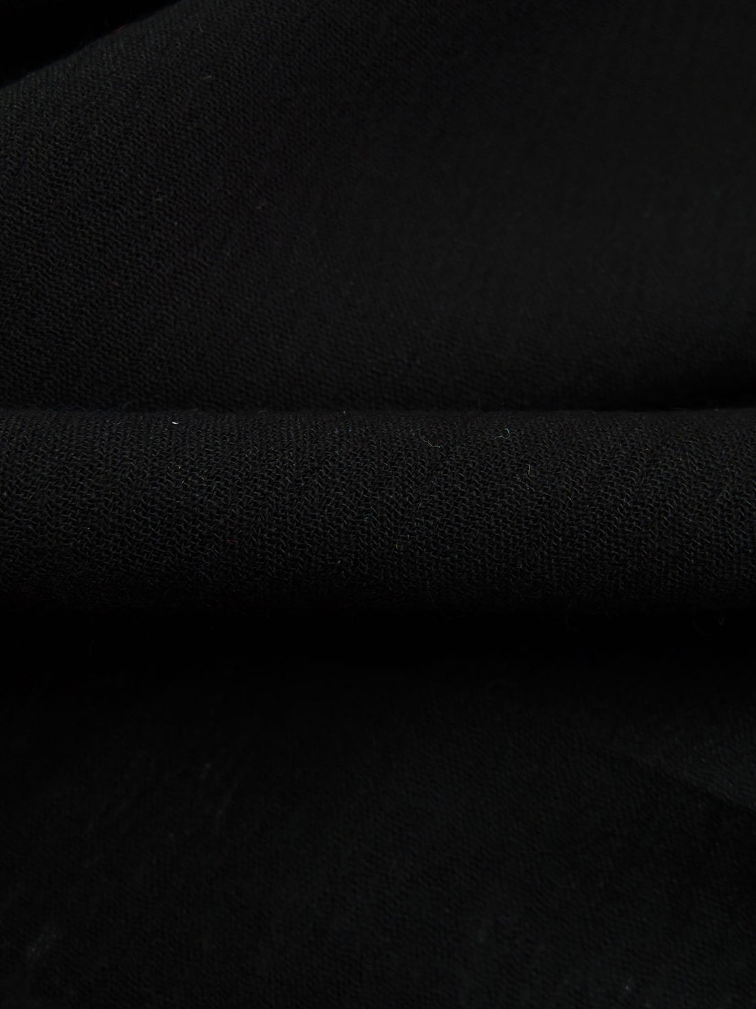 Pitch Black 100% Rayon Crinkle Challis 50W