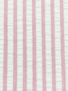 White/Cameo Pink 100% Cotton Vertical Stripe Weave Seersucker 56W