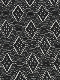 Black/Stone Taupe Polyester/Lycra Diamond Lace With Knit Backing - NY Designer - 60W