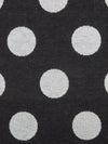 Black/Ghost White Polyester/Rayon/Spandex Polka Dot Jacquard Double Knit - NY Designer - 57W