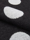 Black/Ghost White Polyester/Rayon/Spandex Polka Dot Jacquard Double Knit - NY Designer - 57W