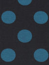 Black/Dark Pacific Blue Polyester/Rayon/Spandex Polka Dot Jacquard Double Knit - NY Designer 57W