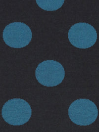 Black/Dark Pacific Blue Polyester/Rayon/Spandex Polka Dot Jacquard Double Knit - NY Designer 57W