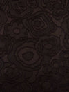 Rich Dark Chocolate Polyester/Lycra Floral Weave Stretch Jacquard 45W