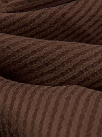 Acajou Brown/Chocolate 100% Rayon Vertical Stripe Weave Sandwashed Blouseweight Woven - NY Designer - 40W