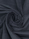 Deep Independence Blue Cotton/Lycra Stretch Corduroy - NY Designer - 54W