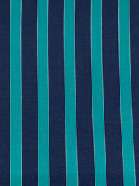 Prussian Blue/Teal 100% Cotton Vertical Yarn-Dyed Stripe Shirting - NY Designer - 58W