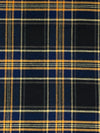 Black/Navy Blue/Goldenrod/Multi 100% Cotton Plaid Flannel - NY Designer - 44W