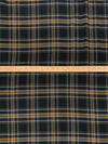 Black/Navy Blue/Goldenrod/Multi 100% Cotton Plaid Flannel - NY Designer - 44W