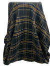 Black/Navy Blue/Goldenrod/Multi 100% Cotton Plaid Flannel - NY Designer - 44W