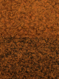 Muted Pumpkin/Black Wool/Nylon/Lycra Looped Chunky Sweater Knit - Imported From Italy - 57W