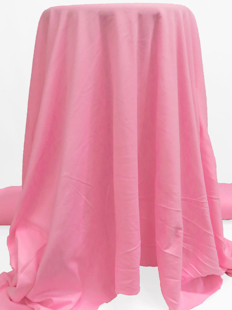 Climbing Rose Pink Cotton/Polyester Interlock Knit 65W