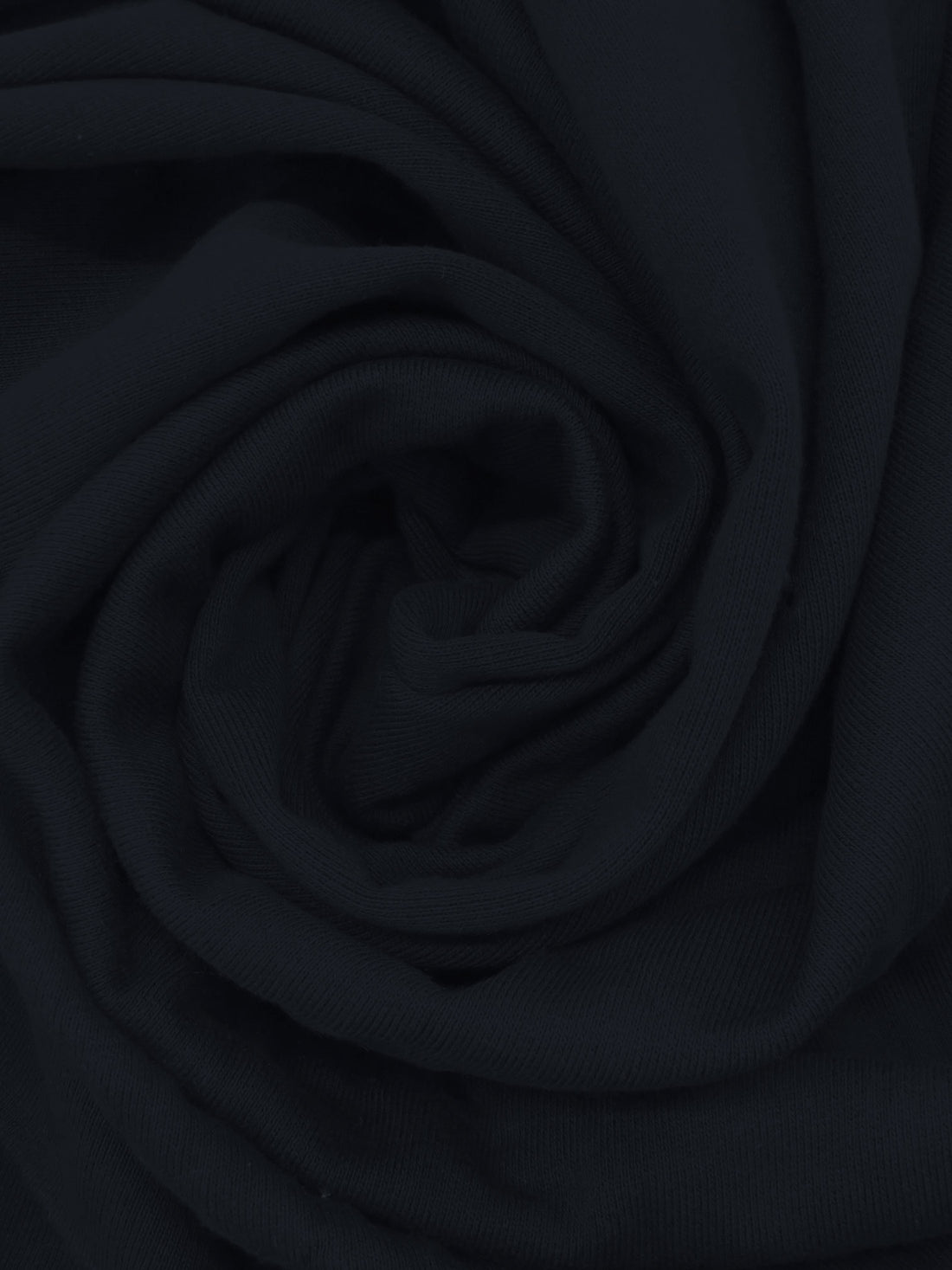Dark Midnight Navy 100% Cotton French Terry Knit - Imported From Italy - 67W