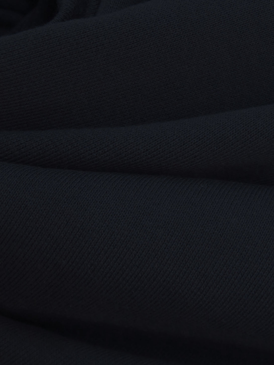 Dark Midnight Navy 100% Cotton French Terry Knit - Imported From Italy - 67W