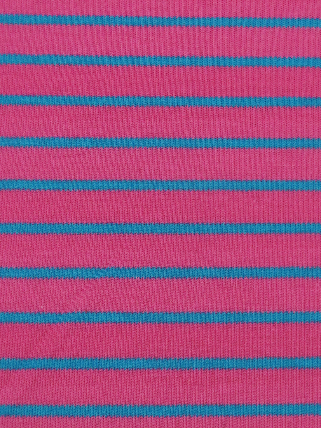 Dark Fruit Punch/Deep Cerulean Cotton/Polyester Horizontal Stripe Interlock Knit 64W