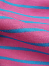 Dark Fruit Punch/Deep Cerulean Cotton/Polyester Horizontal Stripe Interlock Knit 64W