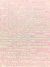 Baby Pink/Gold Polyester/Metallic Novelty Waves Weave Brocade - NY Designer - 54W