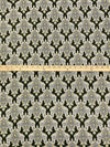 Olive Drab/Straw/Eggshell/Dark Silver 100% Rayon Damask Print Challis 43W