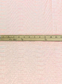 Baby Pink/Gold Polyester/Metallic Novelty Waves Weave Brocade - NY Designer - 54W