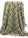 Olive Drab/Straw/Eggshell/Dark Silver 100% Rayon Damask Print Challis 43W