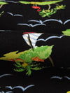 Black/Straw/Inchworm/Multi 100% Rayon Various Rainbow Beach Scene Print Challis - NY Designer - 43W