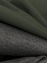 Dark Sage/Heathered Gray 100% Polyester Double Faced Jacketing 58W