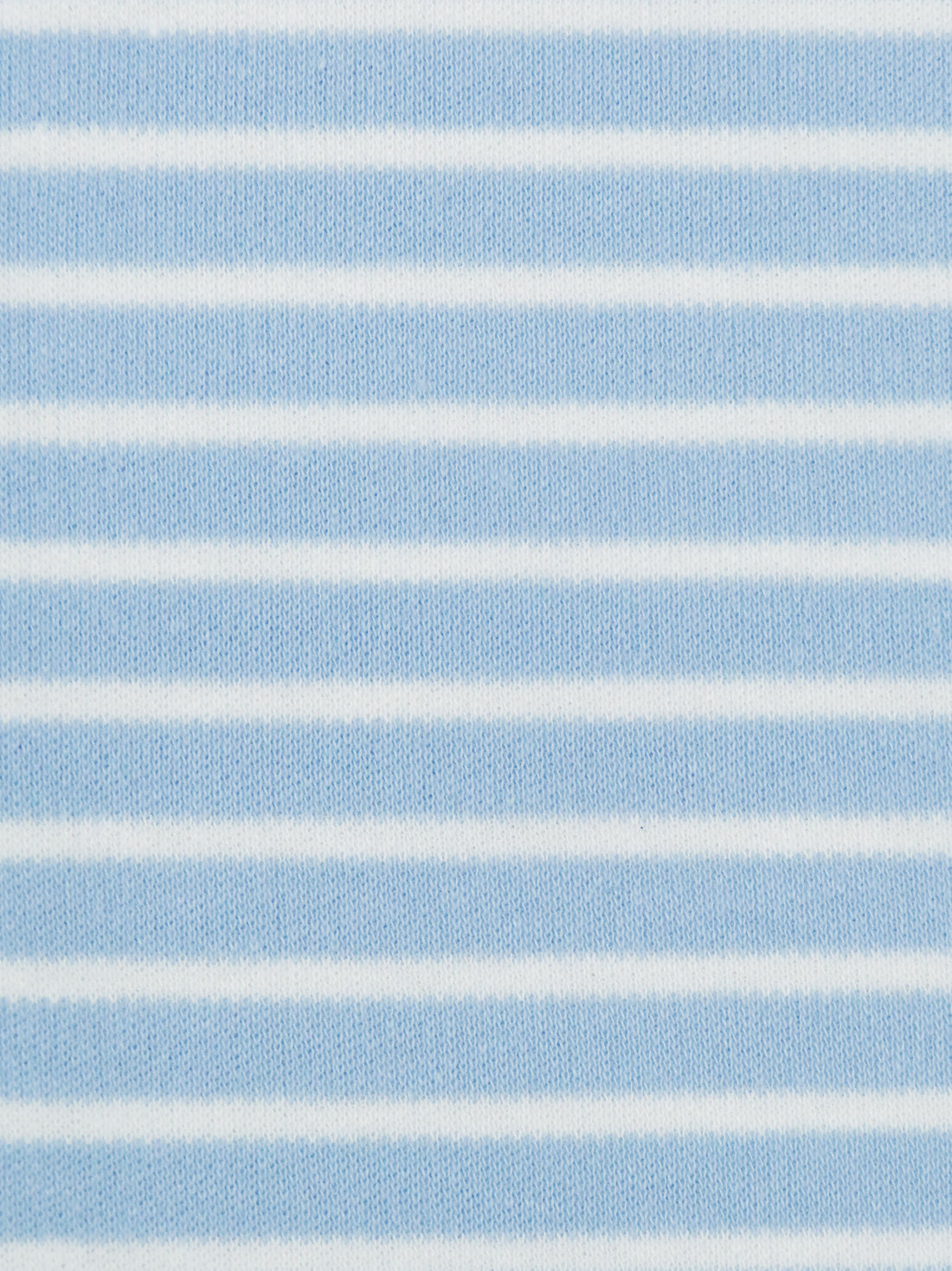 Carolina Blue/White Cotton/Polyester Horizontal Stripe Interlock Knit 62W