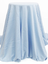 Carolina Blue/White Cotton/Polyester Horizontal Stripe Interlock Knit 62W