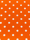 Orange/White Cotton/Lycra Polka Dot Print Jersey Knit 62W