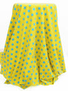 Rubber Duck Yellow/Aqua Blue Cotton/Lycra Polka Dot Print Jersey Knit 58W