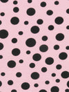 Ballet Pink/Coal Black Cotton/Polyester Scattered Dots Print Interlock Knit 64W