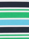 Irish Green/Sky Blue/Midnight Navy/White Cotton/Lycra Horizontal Stripe Print Jersey Knit 60W