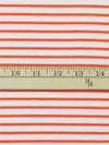 White/Safety Orange Cotton/Polyester Horizontal Yarn-Dyed Stripe Interlock Knit 62W