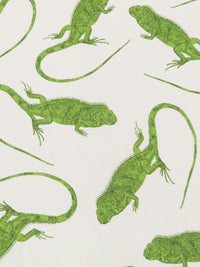 Eggshell/Kelly Green/Hunter Green 100% Cotton Iguana Print Poplin Shirting 58W