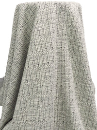 White/Black/Off-White Polyester/Metallic/Lycra Novelty Weave Boucle Sweater Knit 60W