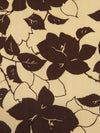 Tan/Acajou 100% Rayon Rose Silhouette Print Challis 43W