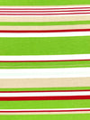 Inchworm Green/Deep Red/White Cotton/Lycra Horizontal Stripe Jersey Knit 60W