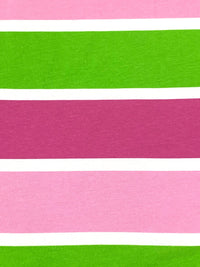 Lime/Deep Magenta/Orchid Pink Cotton/Lycra Horizontal Stripe Jersey Knit 58W