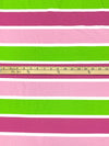 Lime/Deep Magenta/Orchid Pink Cotton/Lycra Horizontal Stripe Jersey Knit 58W