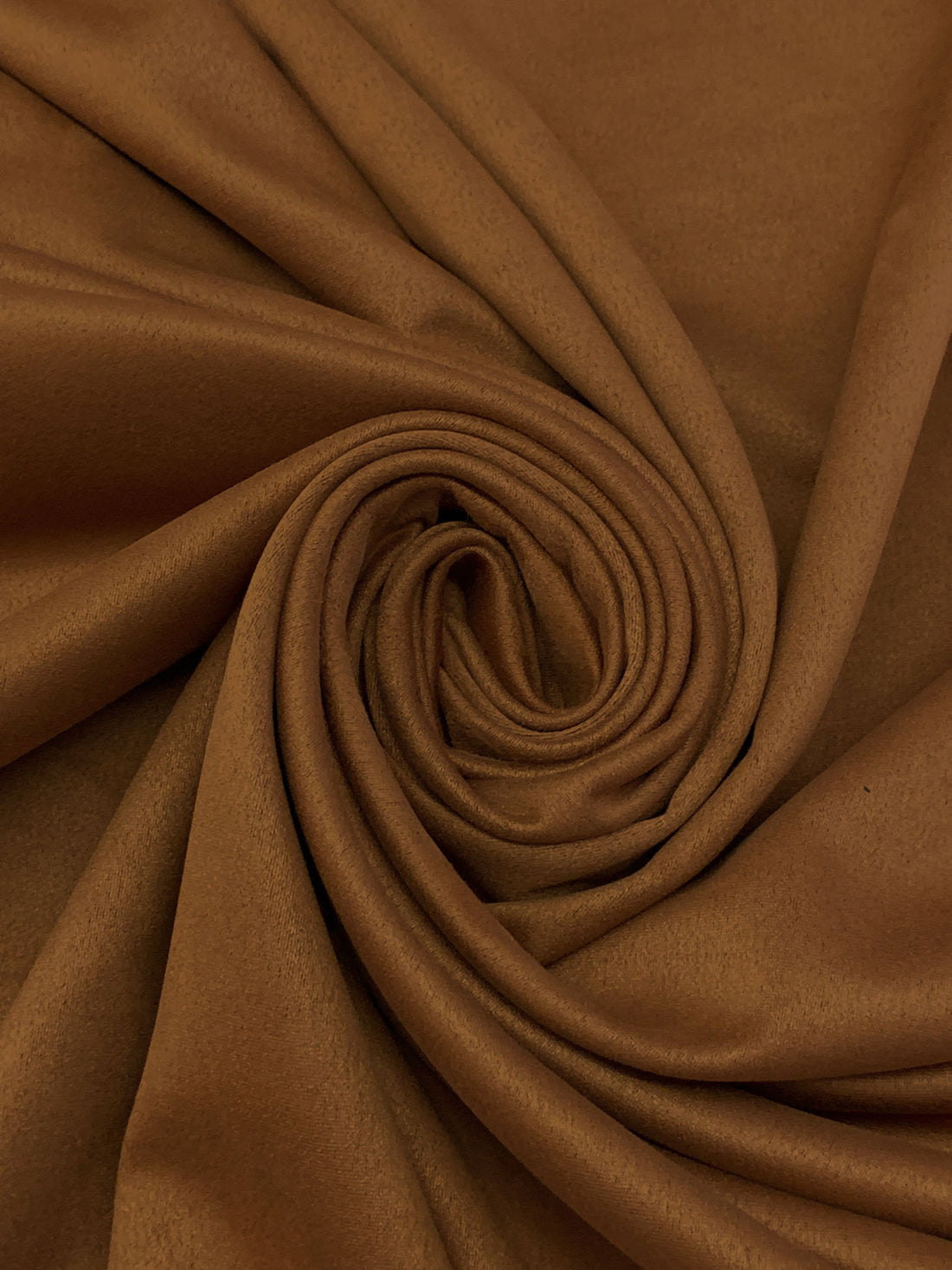 Saddle Brown/Chestnut Brown Polyester/Lycra Suede Double Knit - NY Designer - 58W