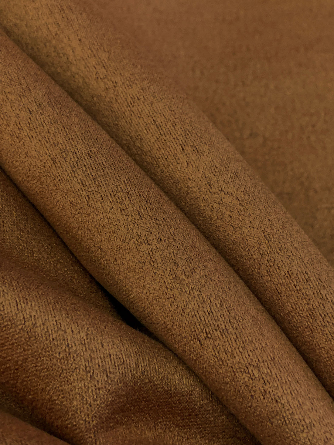 Saddle Brown/Chestnut Brown Polyester/Lycra Suede Double Knit - NY Designer - 58W
